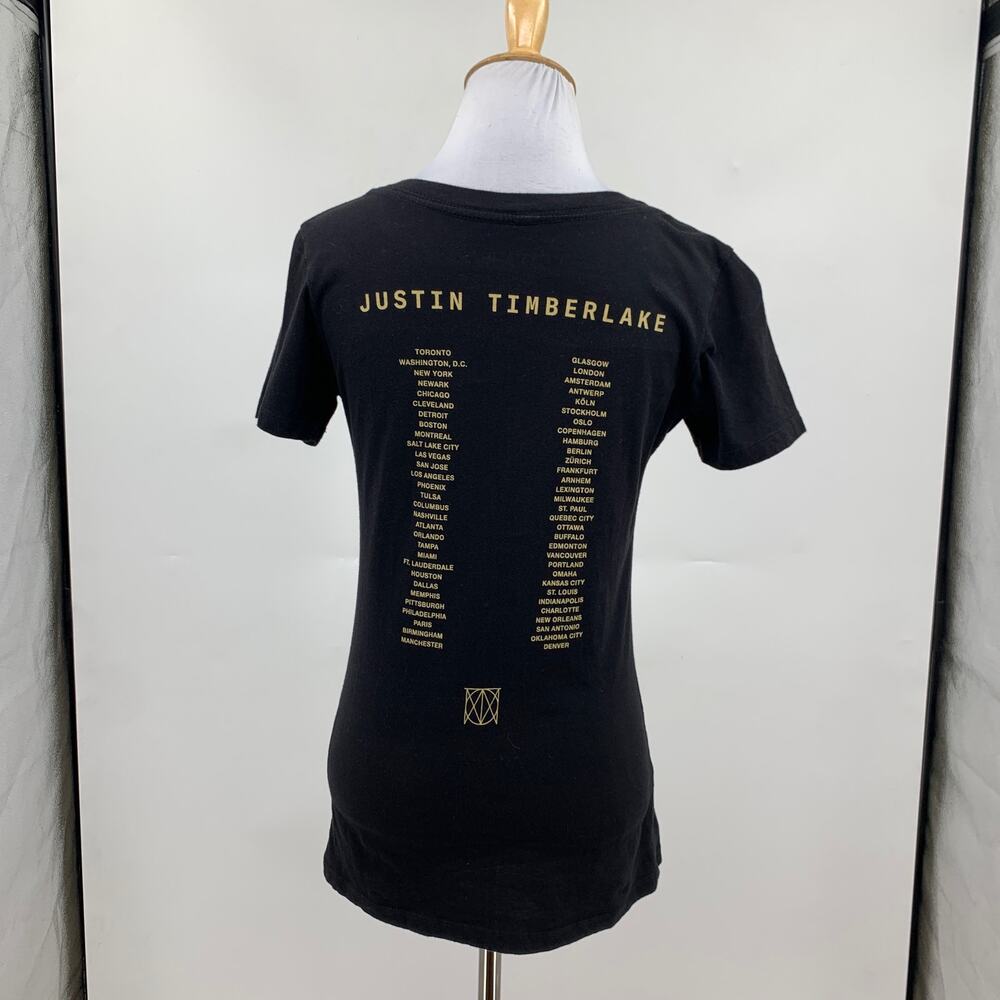 Timberlake T Shirt Womens M Medium Black Man of the Woods Concert Tour Tee - Picture 6 of 9